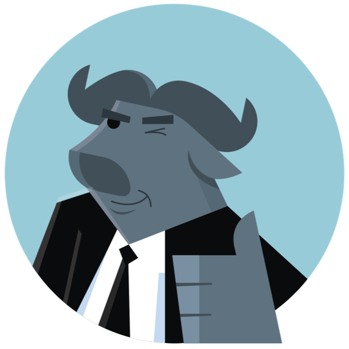 The Big 5 Games buffalo in a suit