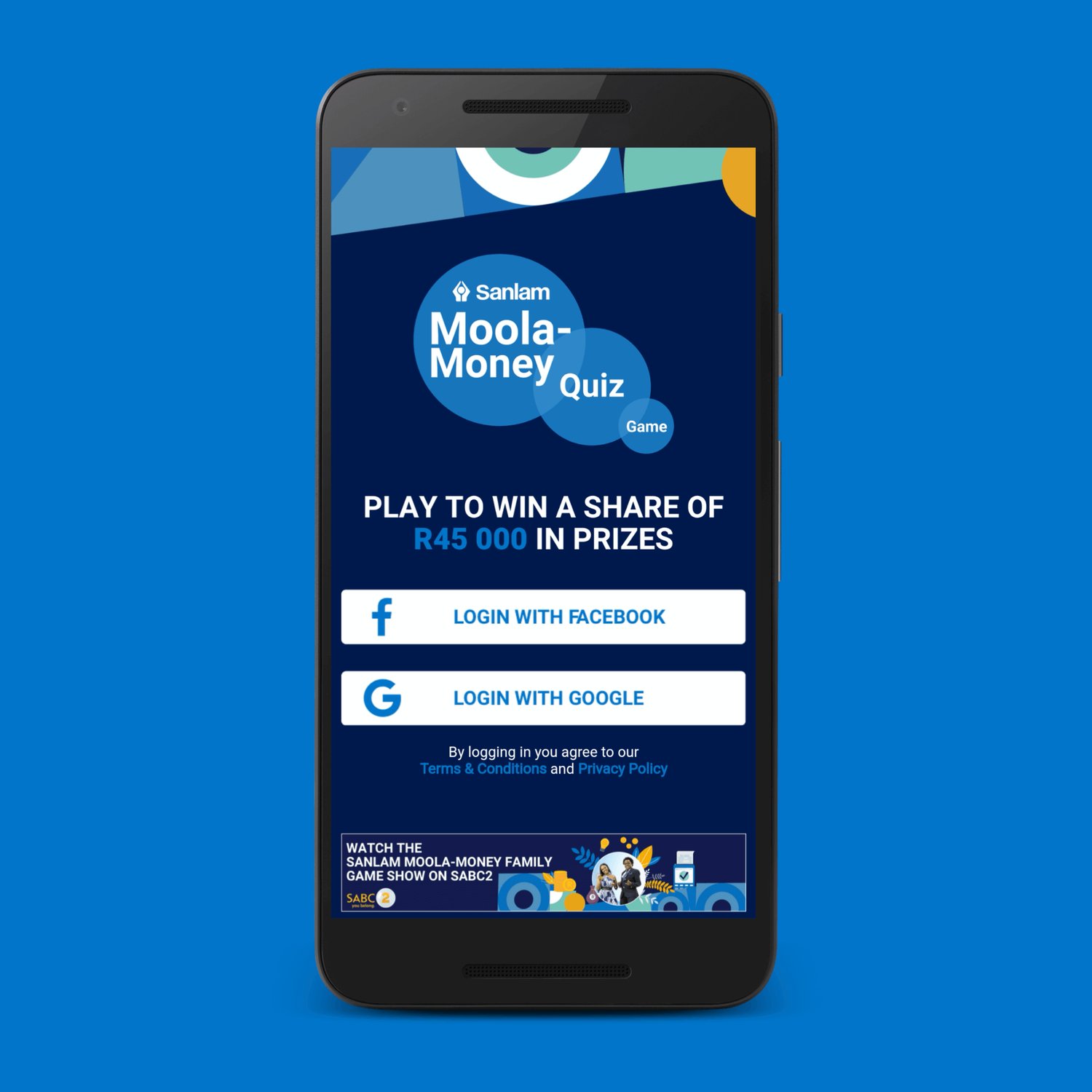 Sanlam Moola-Money Quiz on mobile