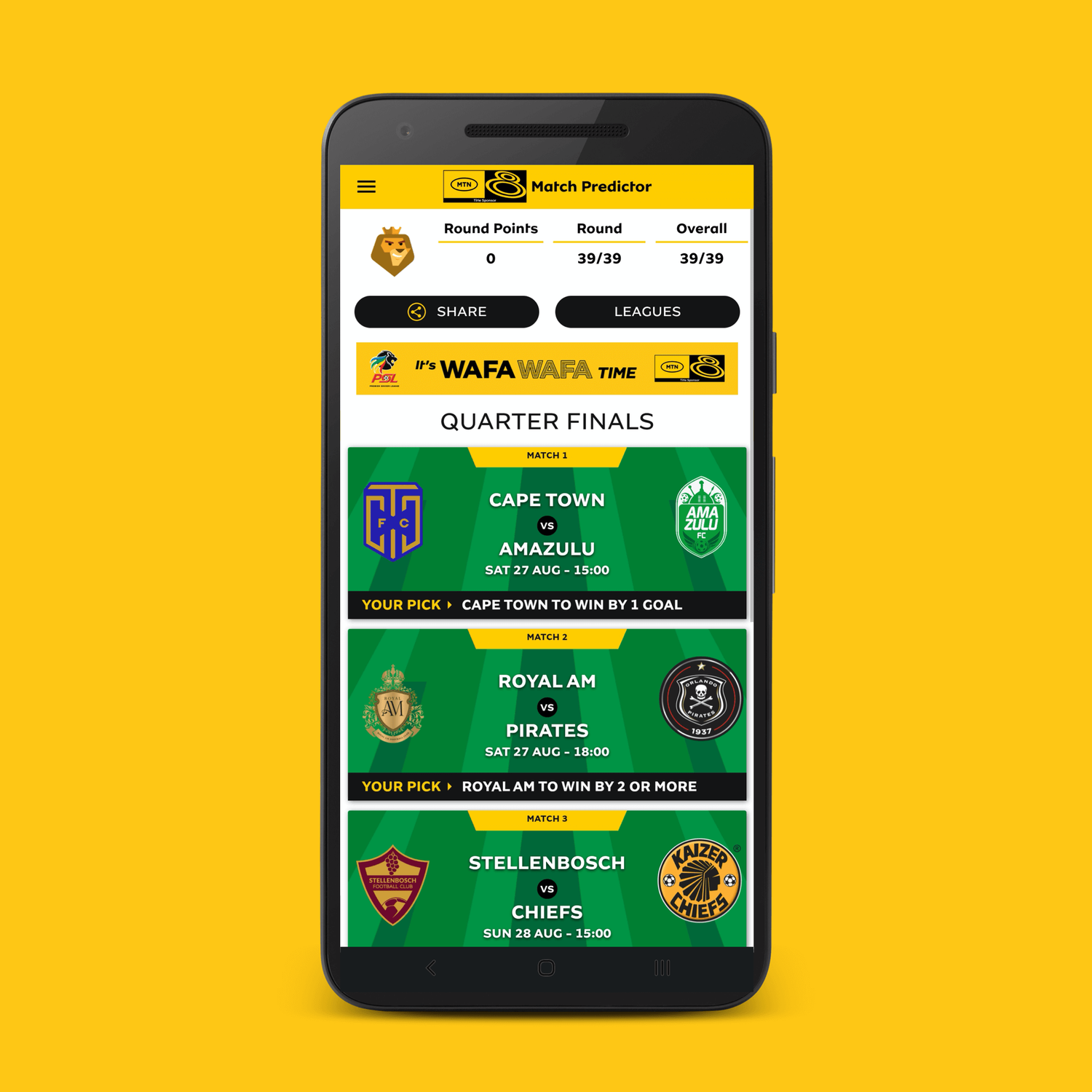 MTN8 Staff Predictor on mobile
